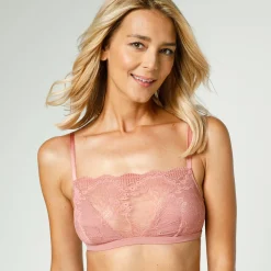 Beha<Blancheporte Kanten beha in topjesmodel Kaimu - zonder beugels terracotta