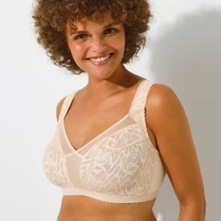 Beha<Blancheporte Kanten minimizerbeha - zonder beugels huidkleur