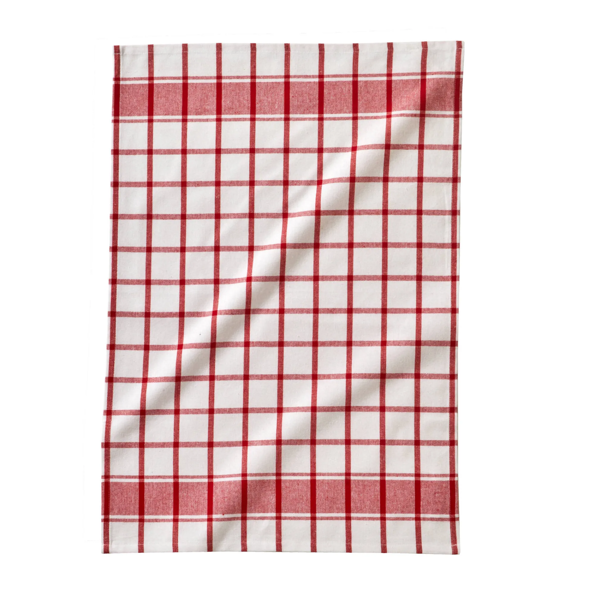 Droogdoek En Handdoek<Blancheporte Katoenen droogdoek met ingeweven ruiten - set van 3 rood