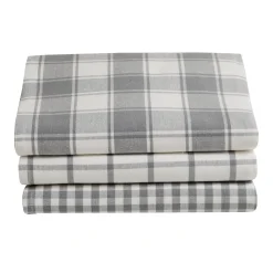 Droogdoek En Handdoek<Blancheporte Katoenen droogdoek met ingeweven ruiten - set van 3 grijs