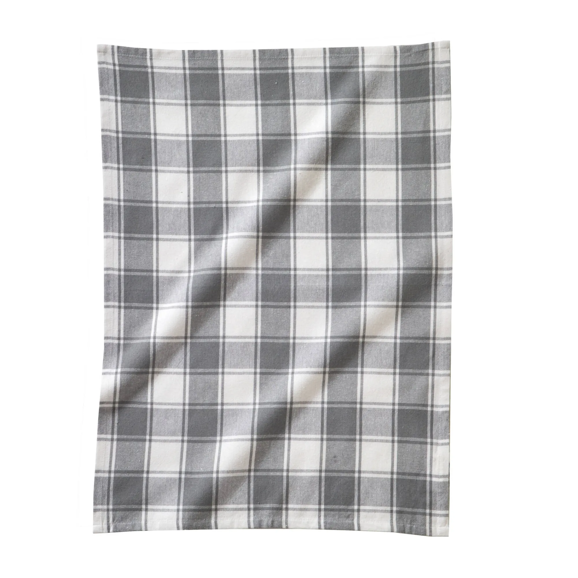 Droogdoek En Handdoek<Blancheporte Katoenen droogdoek met ingeweven ruiten - set van 3 grijs