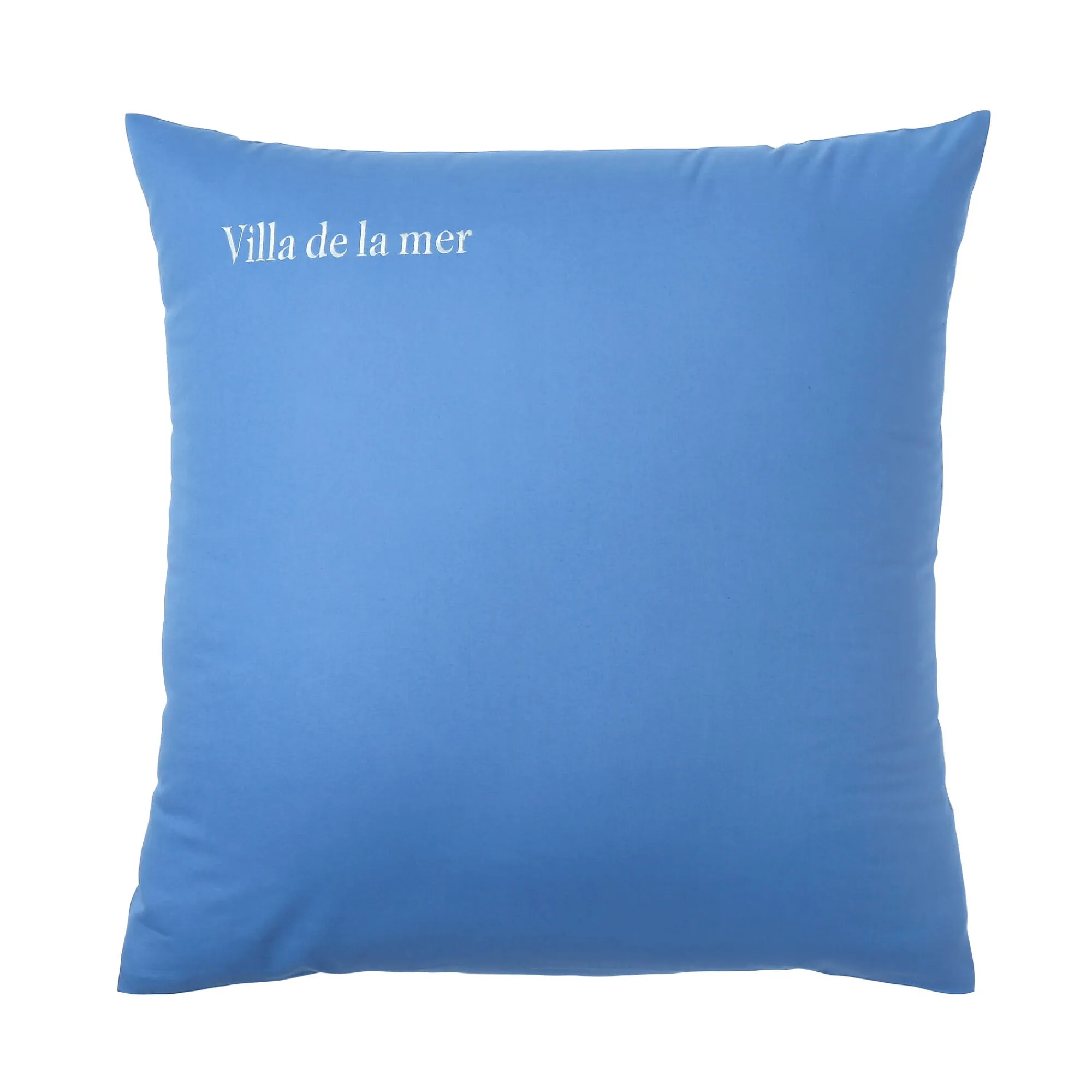 Effen Bedlinnen|Kussensloop<Colombine Katoenen kussensloop, personaliseerbaar oceaanblauw