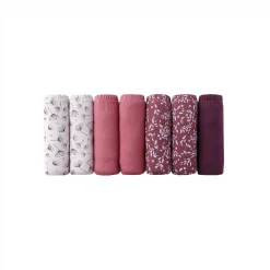Slip En Shorty<Blancheporte Katoenen maxislip in effen pruim met paardenbloemprint - set van 7 pruim / parma