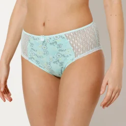 Slip En Shorty<Confidence Lingerie Katoenen maxislip met lenteprint Coria - set van 2 aqua