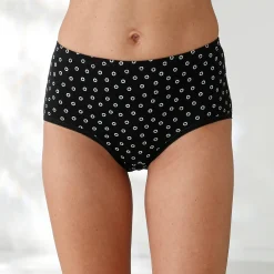 Slip En Shorty<Blancheporte Katoenen maxislip met stippenprint - set van 7 wit + zwart