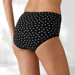 Slip En Shorty<Blancheporte Katoenen maxislip met stippenprint - set van 7 wit + zwart