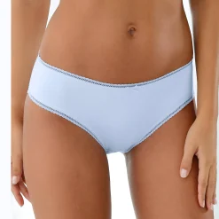 Slip En Shorty<Blancheporte Katoenen midislip geassorteerde bloemetjesmotieven - Set van 4 blauw / jeans