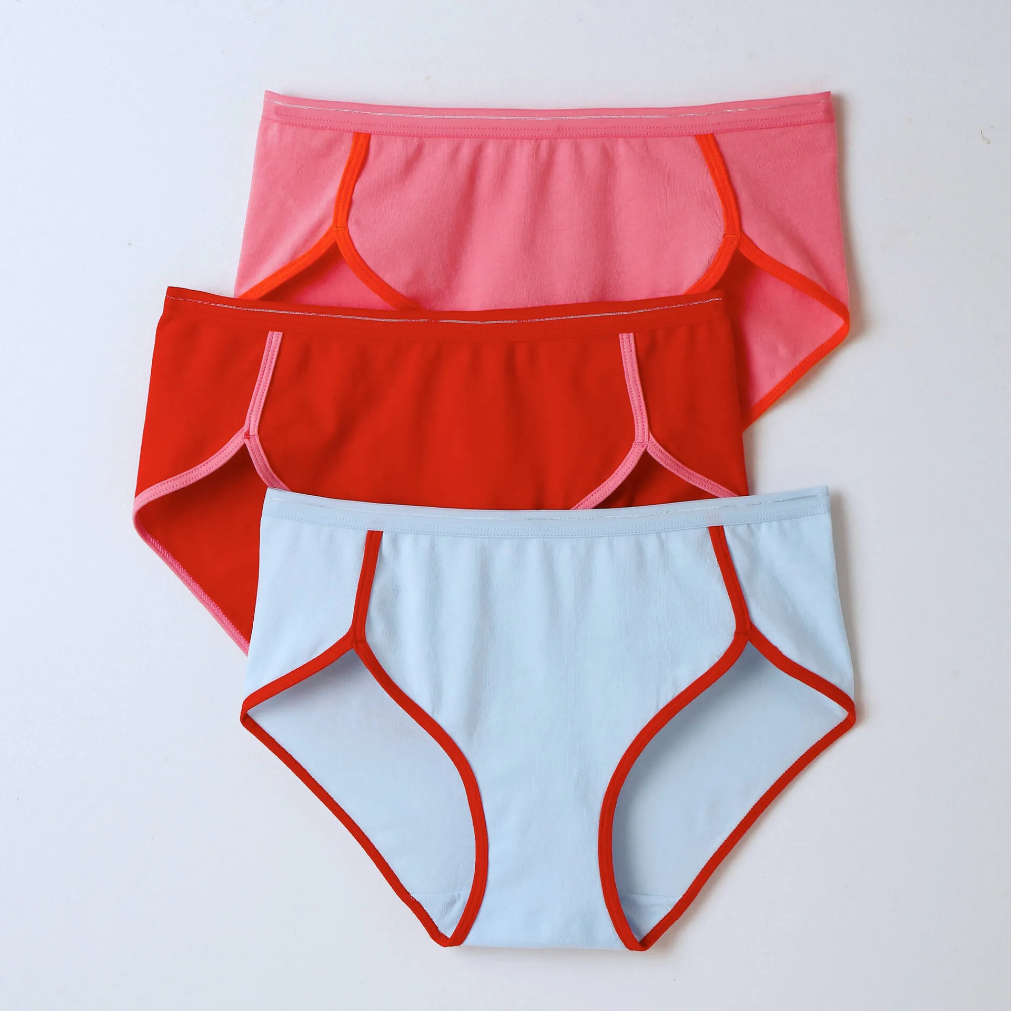 Slip En Shorty<Dim Katoenen shorty "&Inès" - set van 3 fel