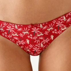 Slip En Shorty<Blancheporte Katoenen slip met "panter" print - Set van 4 rood