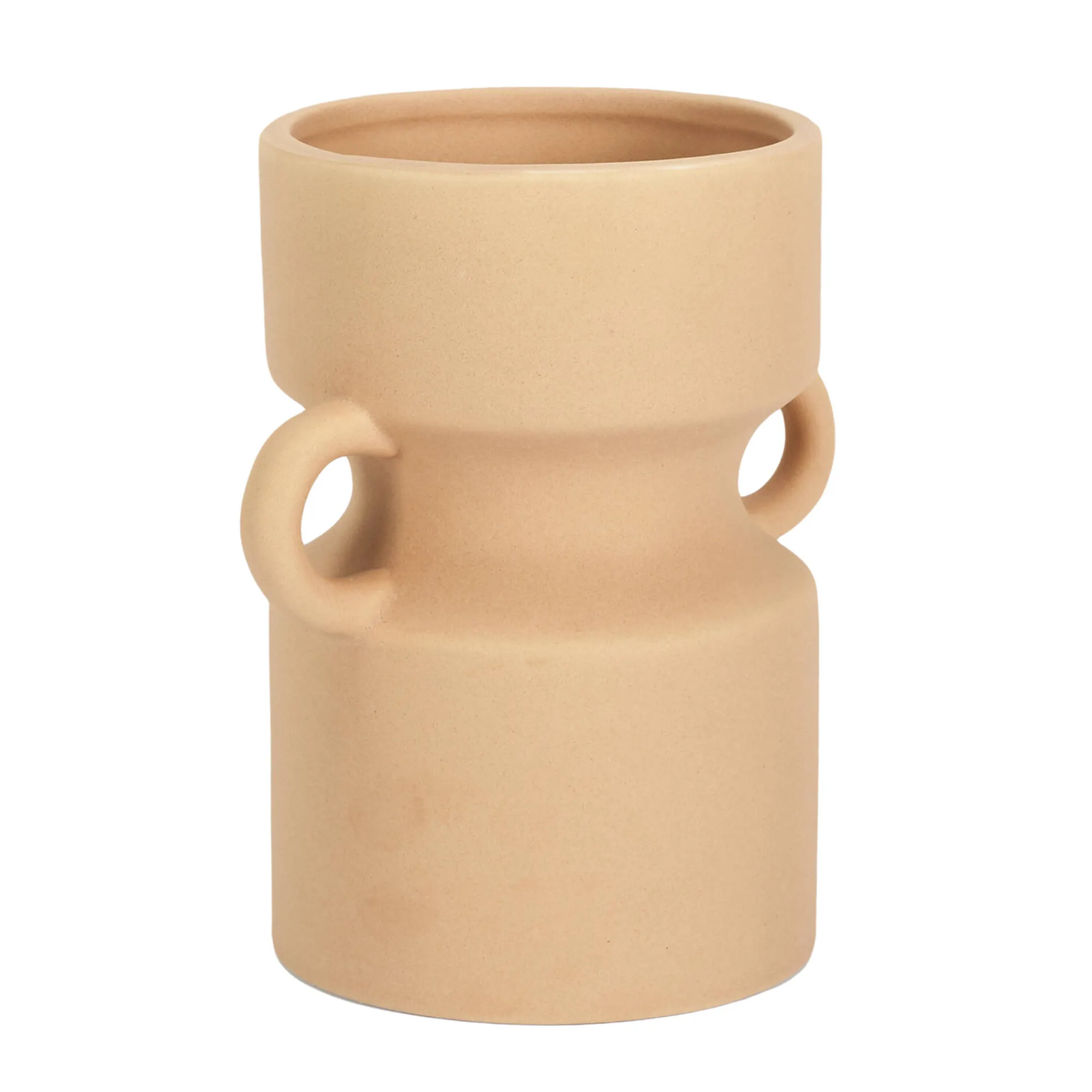 Decoratieartikel<Blancheporte Keramische vaas met 2 oren, hoogte 15,5 cm aarde
