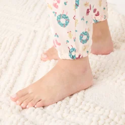 Pyjama<Blancheporte Kerstkrans pyjama + bijpassend slaapmasker grijsblauw / roze