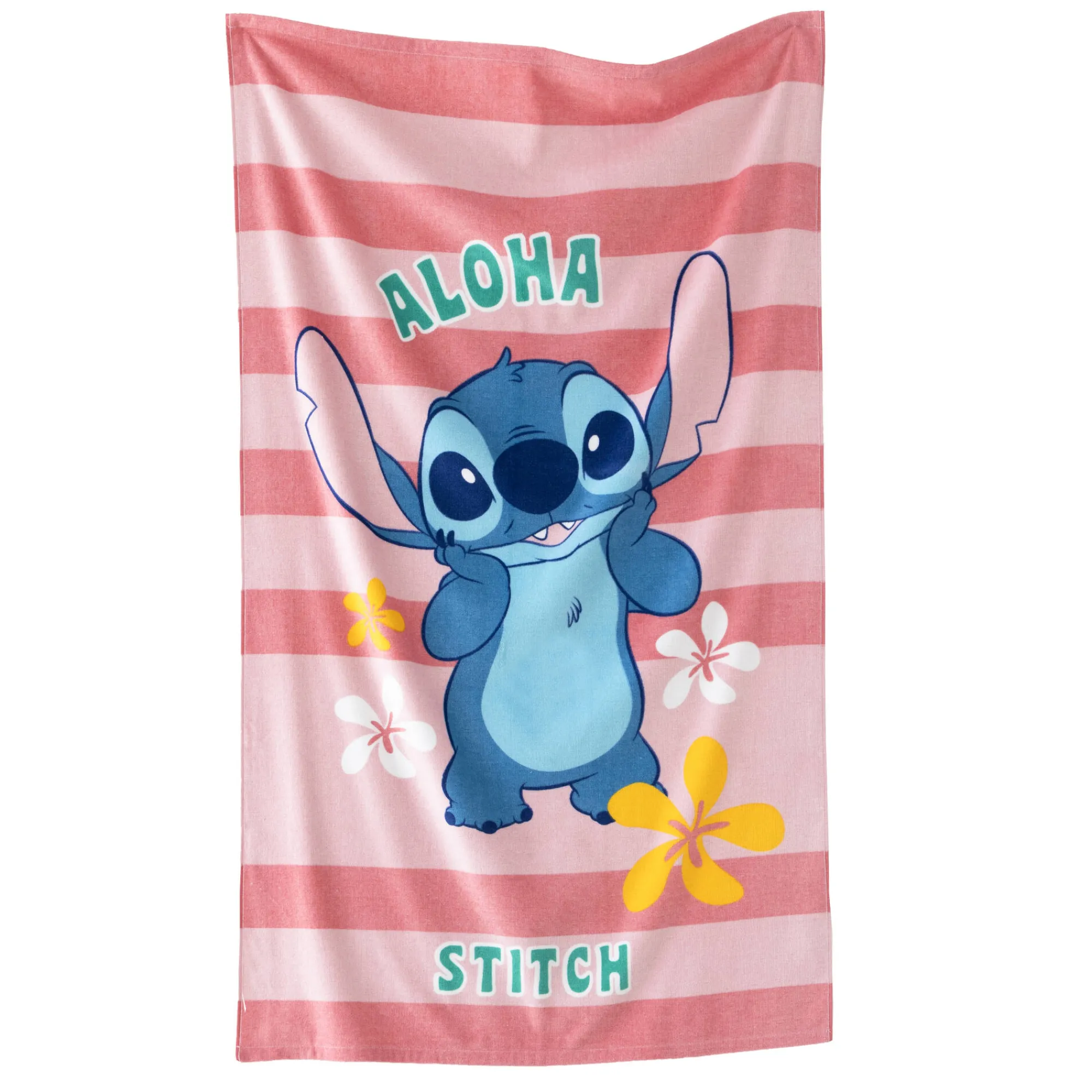 Strandlaken|Handdoek En Badlaken Kids<Lilo et Stitch Kinderbadlaken Stitch®, katoenen badstof en velours - 320g/m² roze