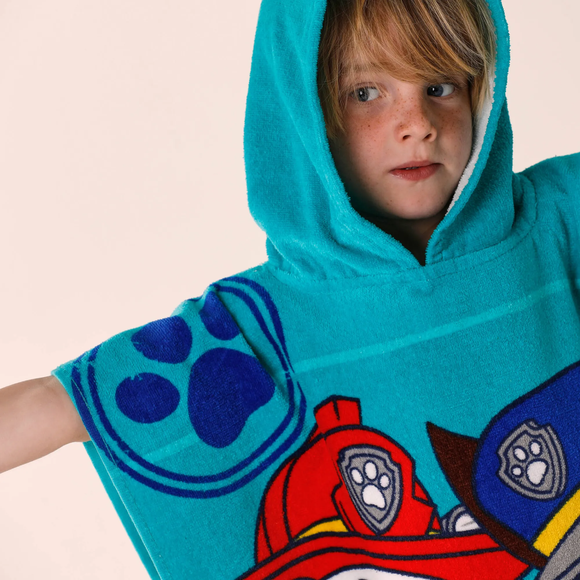 Badjas|Handdoek En Badlaken Kids<Patpatrouille Kinderbadponcho Paw Patrol®, katoenen badstof en velours - 320g/m2 smaragd
