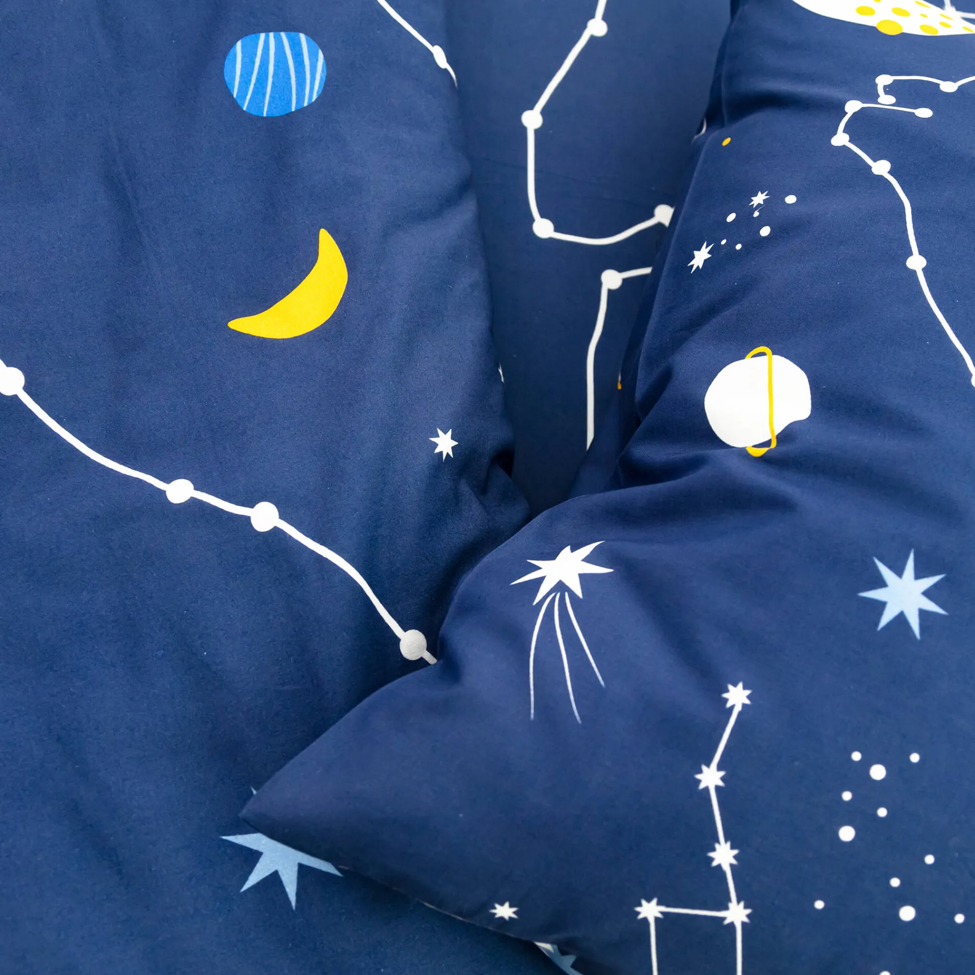 Bedlinnenset Kids|Bedlinnenset Kids<Colombine des petits Kinderbedlinnen Melkwegprint - Katoen marine