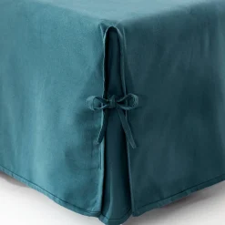 Zitbankhoes<Colombine Klikklakhoes in zeildoekstof blauw