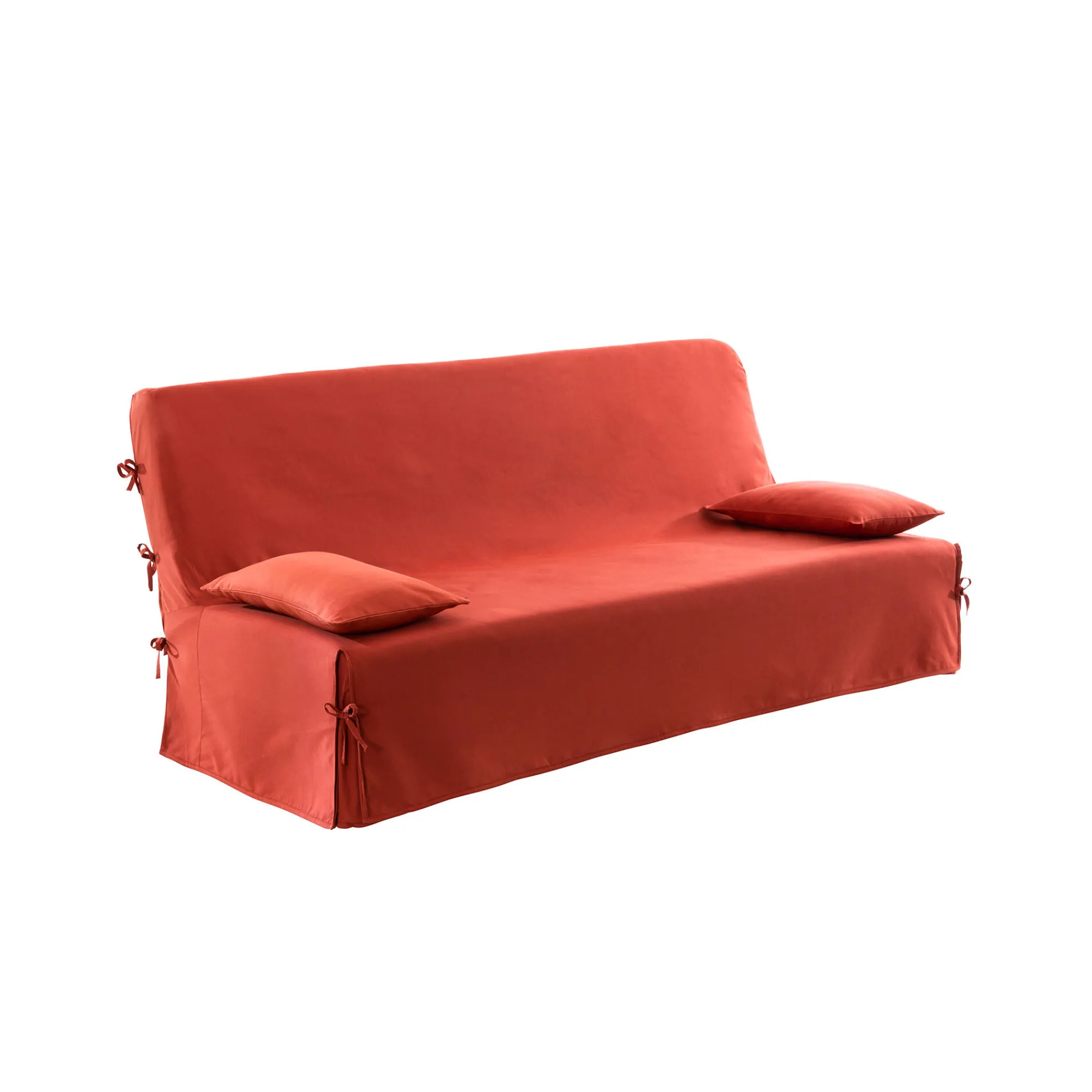 Zitbankhoes<Colombine Klikklakhoes in zeildoekstof terracotta