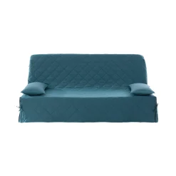 Zitbankhoes<Colombine Klik-klakhoes in zeildoekstof blauw