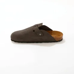 Schoenen|Schoenen Heren<Blancheporte Klompen in splitleer, LWG-certificering grijs