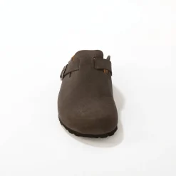 Schoenen|Schoenen Heren<Blancheporte Klompen in splitleer, LWG-certificering grijs