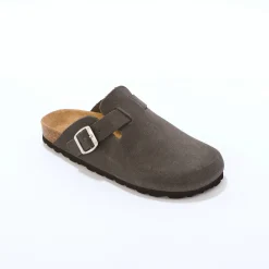 Muiltjes En Klompen|Sandalen En Espadrilles<Blancheporte Klompen in splitleer met verstelbare gesp antracietgrijs