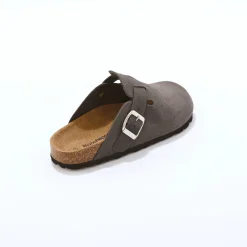Muiltjes En Klompen|Sandalen En Espadrilles<Blancheporte Klompen in splitleer met verstelbare gesp antracietgrijs