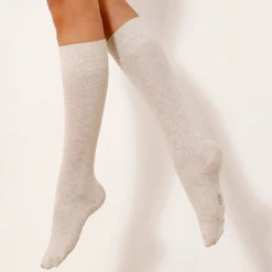 Panty’s, Kniekousen En Sokken<Blancheporte Kniekousen in effen kabeltricot - set van 2 paar beige + antraciet