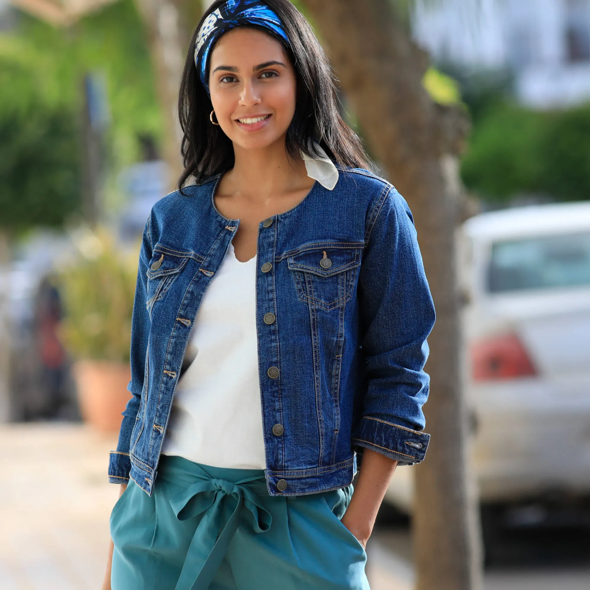 Jas En Mantel<Blancheporte Kort jasje in jeans stone