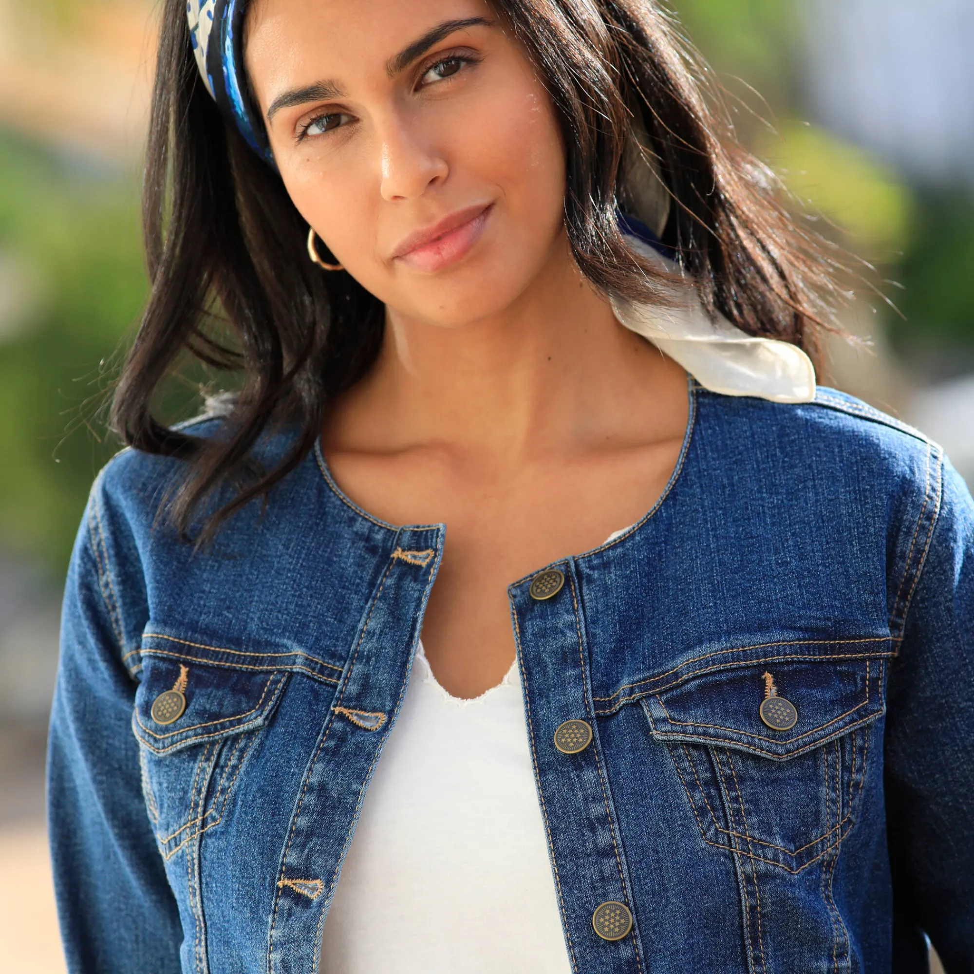 Jas En Mantel<Blancheporte Kort jasje in jeans stone