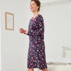 Nachthemd<Blancheporte Kort nachthemd met bloemenprint - set van 2 marine + rood