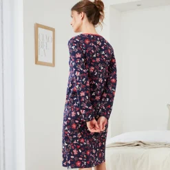Nachthemd<Blancheporte Kort nachthemd met bloemenprint - set van 2 marine + rood