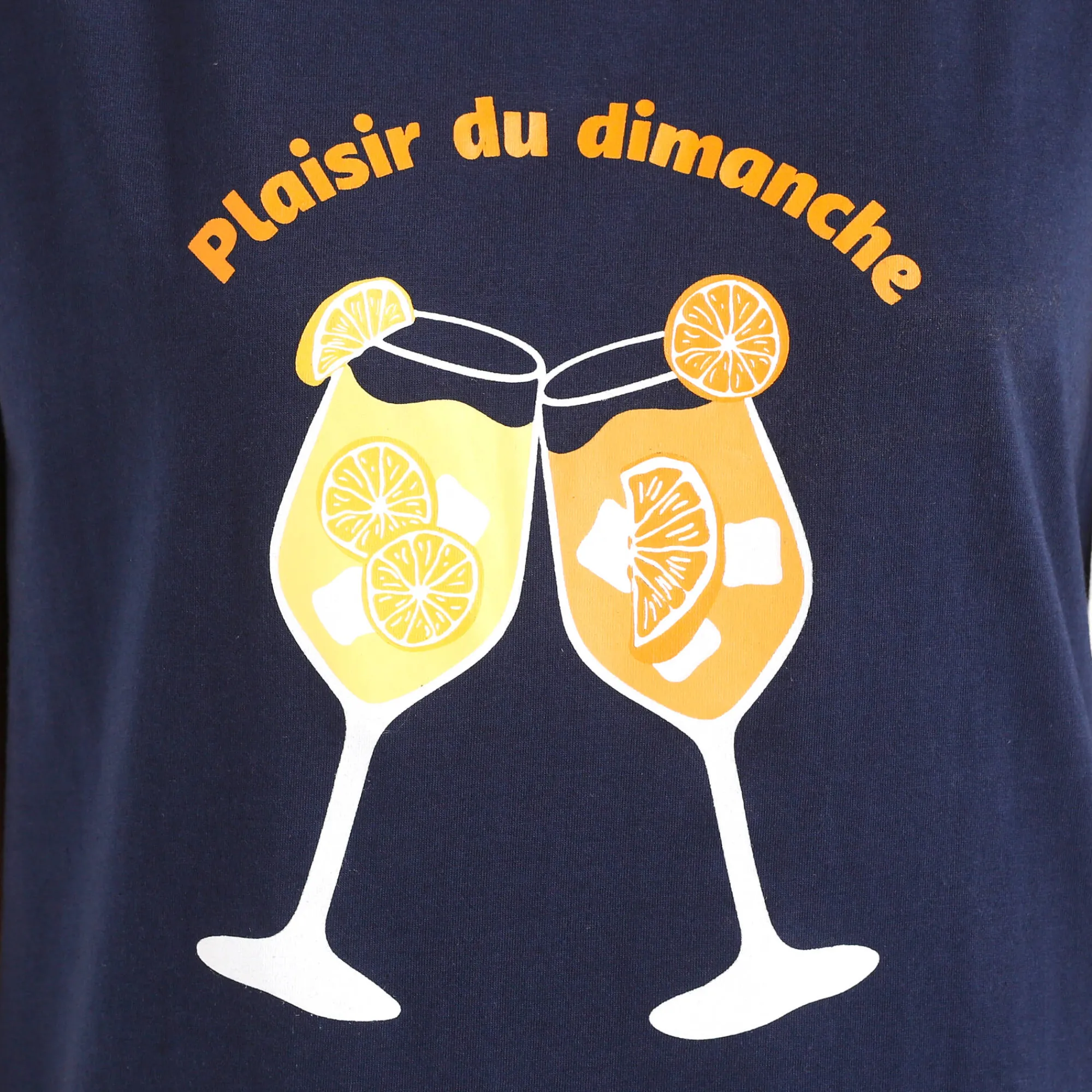 Nachthemd<Blancheporte Kort nachthemd met 'cocktail' print marine