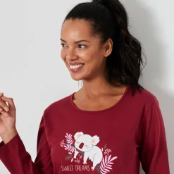 Nachthemd<Blancheporte Kort nachthemd met koalaprint kersenrood