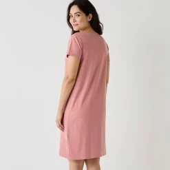 Nachthemd<Blancheporte Kort nachthemd met korte mouwen roze