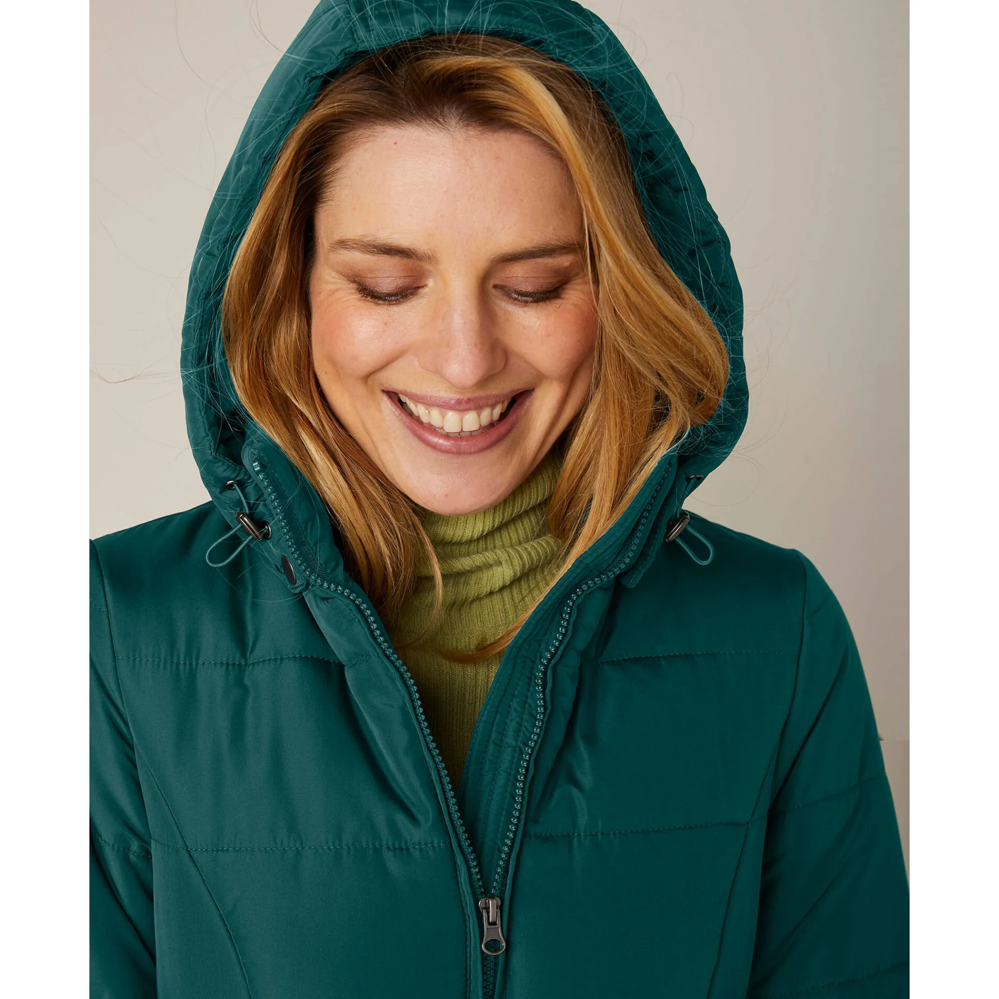 Parka En Donsjas<Colors&Co Korte gewatteerde jas met ceintuur dennengroen