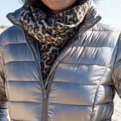 Parka En Donsjas<Blancheporte Korte, gewatteerde jas met metallic effect goudbruin