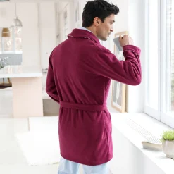Pyjama En Kamerjas<Blancheporte Korte kamerjas in fleecetricot bordeaux