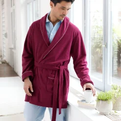 Pyjama En Kamerjas<Blancheporte Korte kamerjas in fleecetricot bordeaux