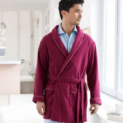Pyjama En Kamerjas<Blancheporte Korte kamerjas in fleecetricot bordeaux