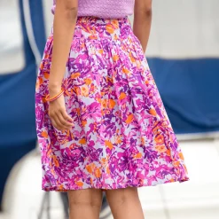 Rok<Blancheporte Korte rok met bloemenprint parma / violine