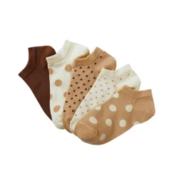 Panty’s, Kniekousen En Sokken<Blancheporte Korte sneakersokken met fantasiestippen - set van 5 paar ecru / beige