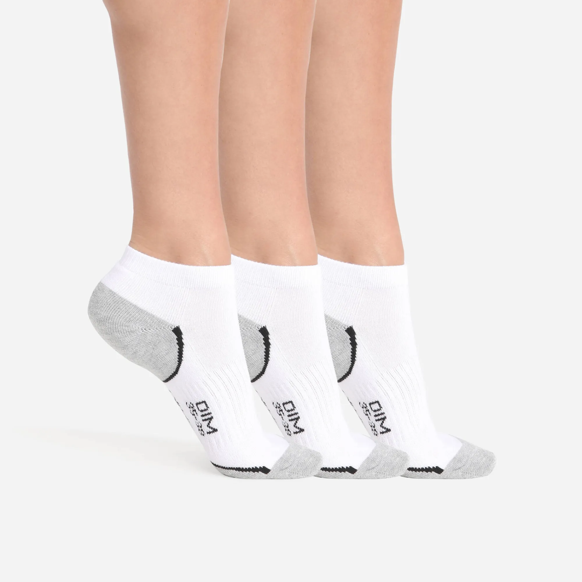 Panty’s, Kniekousen En Sokken<Dim Korte sportsokken ®, set van 3 paar wit / grijs