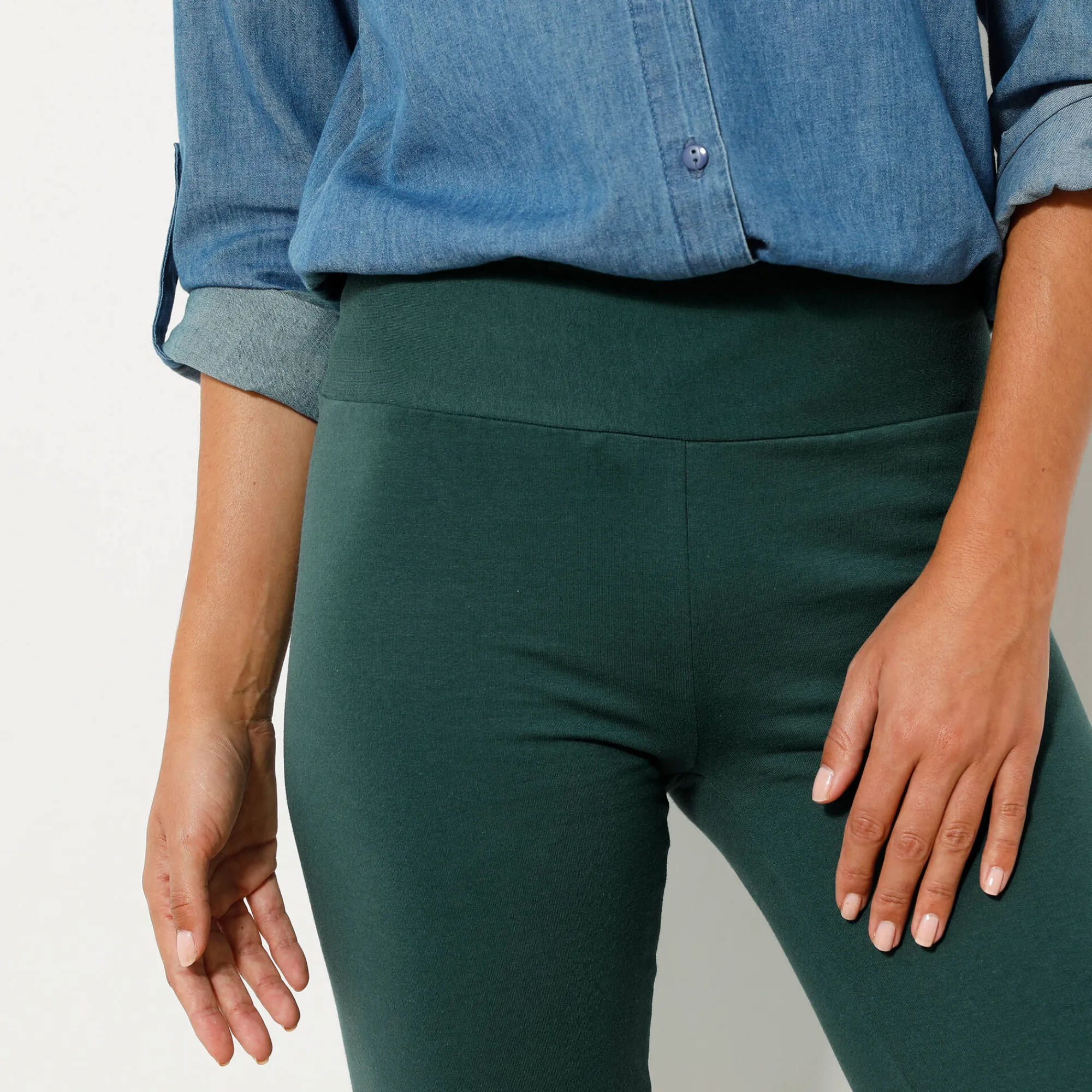Legging<Blancheporte Koudewerende legging met hoge taille dennengroen