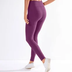 Legging<Blancheporte Koudewerende legging met hoge taille pruim