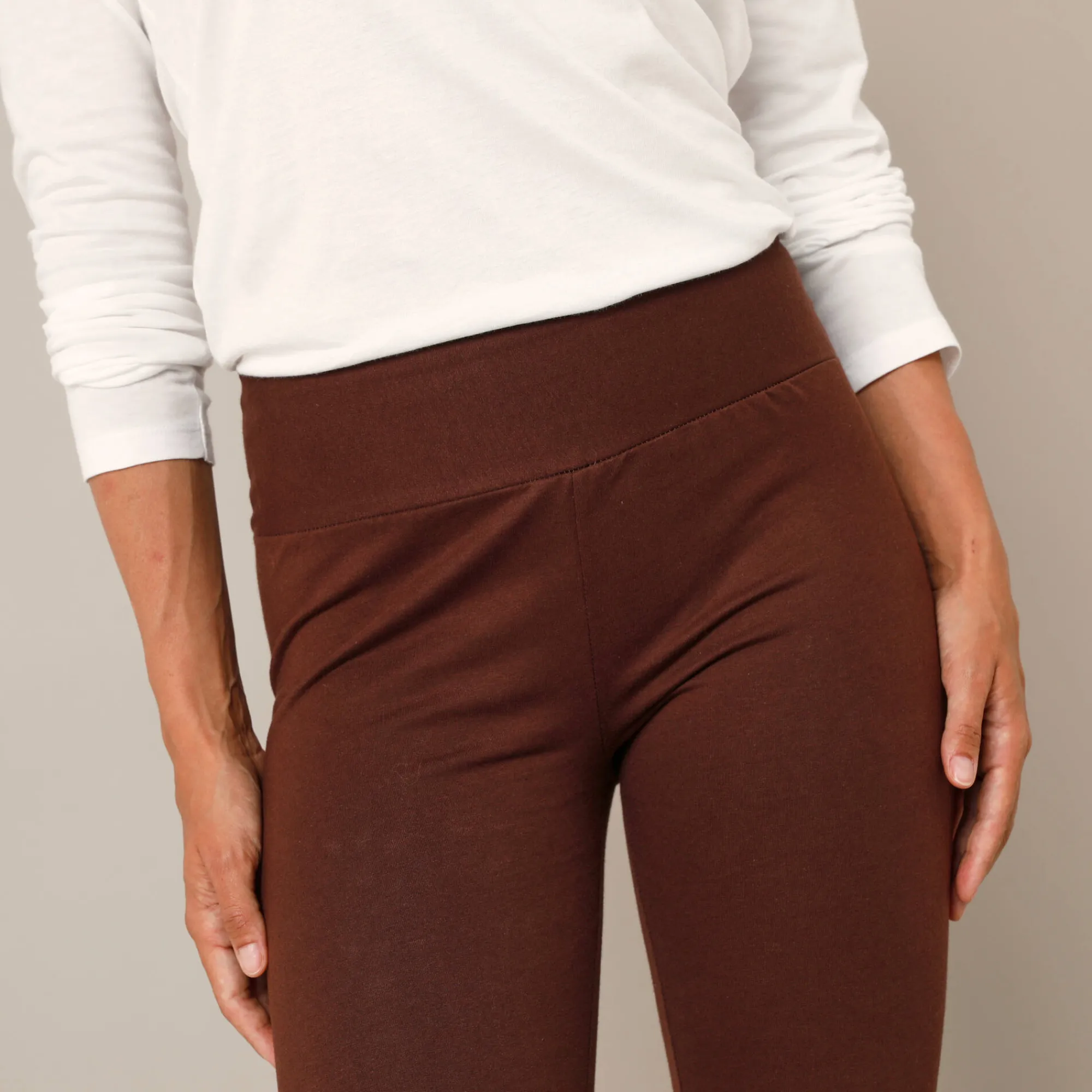 Legging<Blancheporte Koudewerende legging met hoge taille bruin