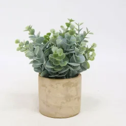 Decoratieartikel<Blancheporte Kunstplant en cementpot grijs
