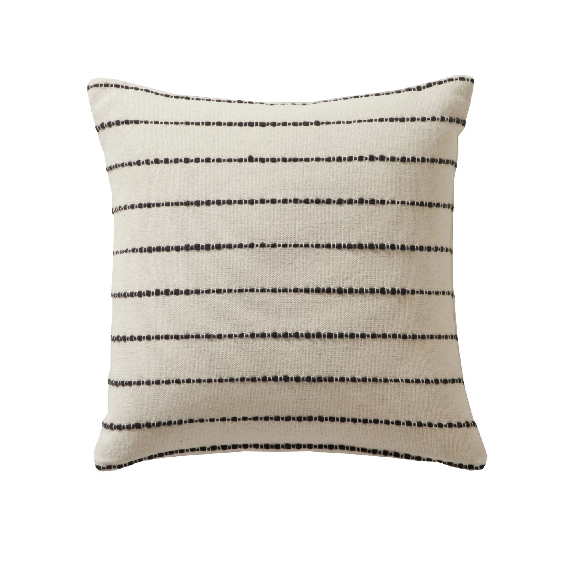 Kussen<Blancheporte Kussen in artisanaal weefsel naturel / zwart
