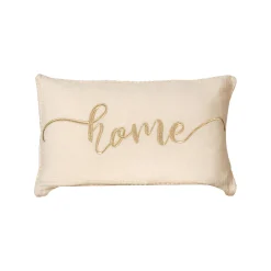 Feestdecoratie|Kussen<Blancheporte Kussen in tetrastof met borduursel beige