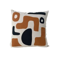 Kussen<Blancheporte Kussen met art deco-print karamel / zwart