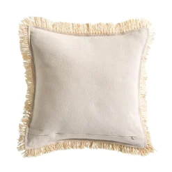 Kussen<Blancheporte Kussen met geborduurd palmboommotief naturel