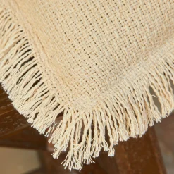 Kussen<Blancheporte Kussen met geborduurd palmboommotief naturel